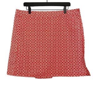 Ripskirt Hawaii Red White Dot Geometric Print Wrap Skirt Size XL Length 1 Beach